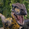 Velociraptor - foto della figura animatronica in stock