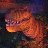 Testa di tirannosauro - foto della figura animatronica in stock