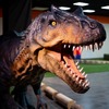 Allosaurus - foto de una figura animatrónica en stock