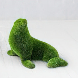Topiary figure of a seal - photo