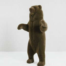 Topiary Bear Standing (Brown) - photo