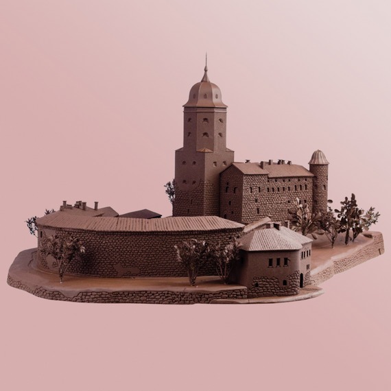 Modello del castello di Vyborg foto