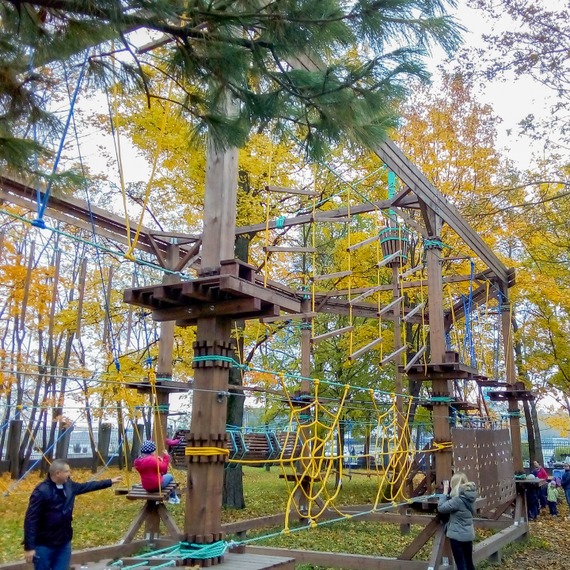 Каркасный веревочный парк в Выборге фото